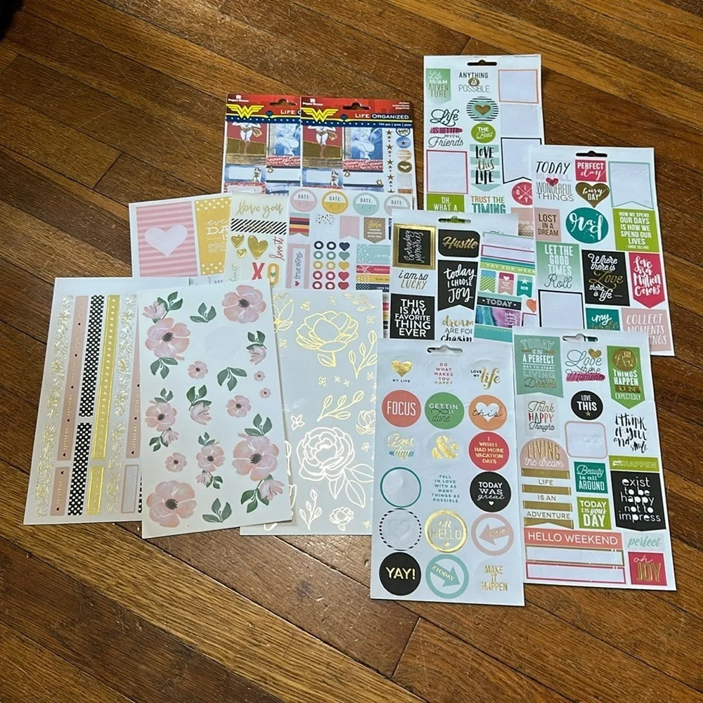 The Happy Planner Lot - Stickers, Accessories and Storage Box